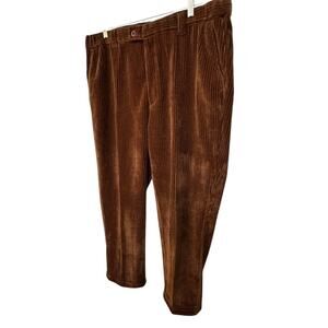 Stacy Adams Saddle Brown Corduroy Formal Fit Pants Men’s Night Out 40 X 32 READ